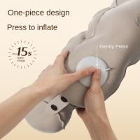 Almohada de viaje inflable con inflado prensado, cómoda almohada ligera en forma de U, soporte para cabeza y cuello, ahorra espacio - details 12