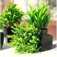 Mini bonsái Artificial, planta falsa con maceta, adornos en maceta, planta Artificial de eucalipto en maceta, decoración de jardín - details 6