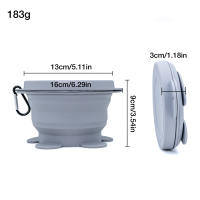 Cuencos plegables con tapa para perro, cuenco portátil con Clip, alimentador emergente para mascotas, perros y gatos - details 3
