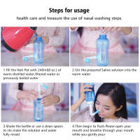 Irrigador Nasal de 300ML para adultos y niños, botella de enjuague, Protector Nasal, evita Sinusitis, rinitis alérgica, olla Neti - details 11