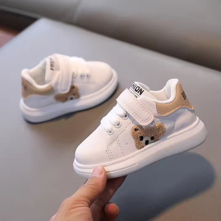 Compañero de clase otoño nuevos zapatos deportivos para niños panda bebé niñas pequeños zapatos blancos niños zapatos casuales - 1