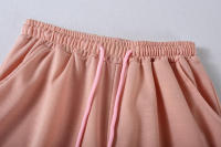 Top de cuello redondo para mujer, pantalones cortos sueltos, suéter informal de dos piezas, Ropa nueva 2024 - details 17