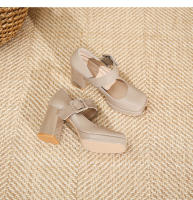 Zapatos Mary Jane de tacón alto con punta cuadrada, hebilla y tacón grueso. - details 23