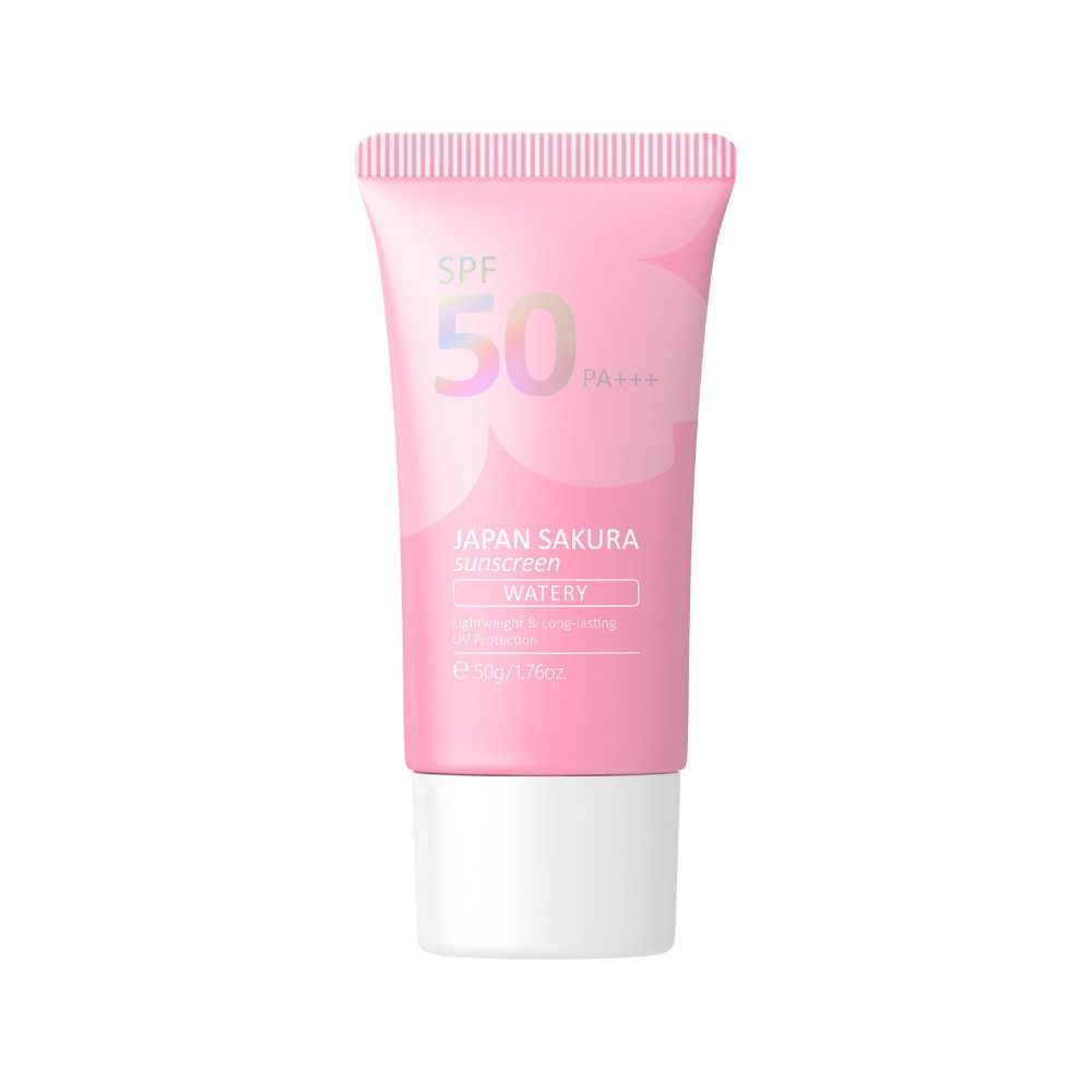 LAIKOU Crema Solar de Flor de Cerezo SPF50 - Protección UV Duradera, Textura Ligera, Suave e Hidratante 50g