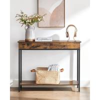 Mesa de Consola de Acero Estable, 2 Cajones, Estilo Industrial para Pasillo, Dormitorio, Salón - details 12