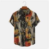 Camisa de moda retro para hombre, top informal de manga corta, moda hawaiana, camisa holgada y transpirable con botones, 2023 - details 4