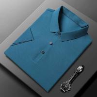 Nueva camiseta personalizada de verano de alta gama para hombre, Polo de marca de moda de negocios de manga corta de color sólido, cómodo y transpirable - details 39