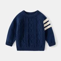 Otoño Invierno niños suéter de manga larga cuello redondo suéteres de punto estilo coreano jersey de algodón suéteres para niños - details 1