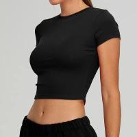 Camisetas deportivas informales y versátiles para mujer, camisetas ajustadas de secado rápido para correr, ropa de Yoga, Camiseta deportiva transpirable de manga corta para gimnasio - details 11