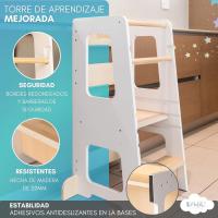 Torre de Aprendizaje Montessori Taburete Infantil de Madera Juguetes Montessori para 1 Año - details 2