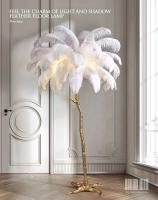 Lámpara de pie con plumas, luminaria moderna para sala de estar, restaurante, oficina, dormitorio, decoración de plumas - details 2