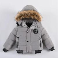Chaqueta de Piel Cálida con Cuello de Piel para Niños Moda de Invierno con Capucha y Cremallera - details 8