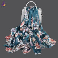 BYSIFA 4 Momme Bufanda de seda de morera 100% para mujer, suave y ligera, estilo chino, diseño de peonía, chal protector solar de verano, envoltura de playa para cubrir - details 0
