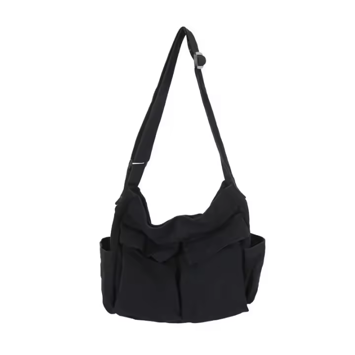 Bolso de hombro de lona para ropa de trabajo, bandolera Retro de gran capacidad, nuevo bolso de mensajero para clase de estudiante - 1