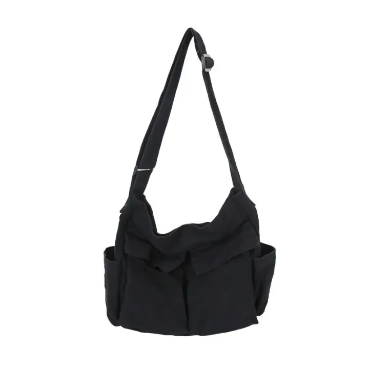 Bolso de hombro de lona para ropa de trabajo, bandolera Retro de gran capacidad, nuevo bolso de mensajero para clase de estudiante - 1