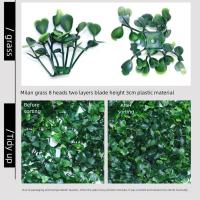 Panel de pared de plantas artificiales DIY, vida eterna, estera de hierba verde falsa duradera, sin riego, pared de fondo de césped Artificial verde - details 9