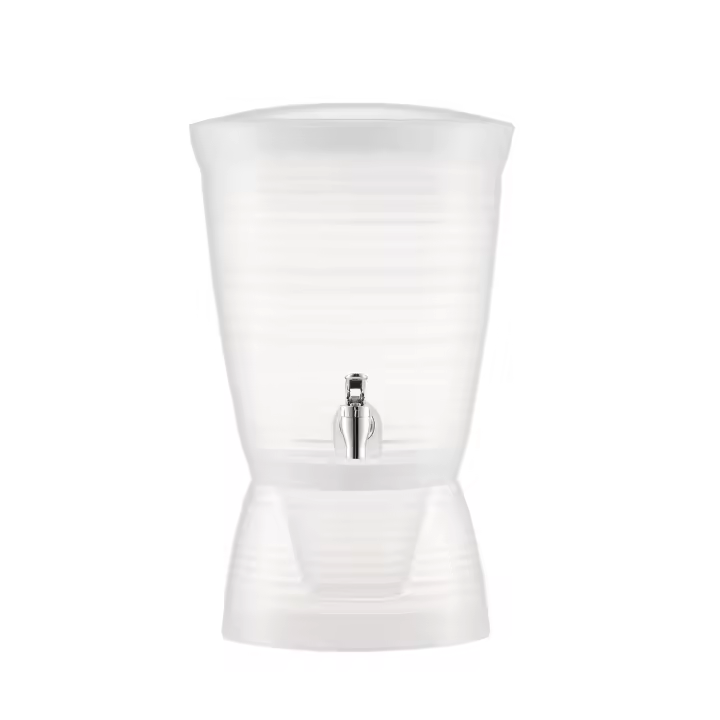 SucceBuy Dispensador de bebidas de 10 litros con espiga y cámara de hielo, dispensador de bebidas de plástico para jugo, té helado, limonada y agua - 1