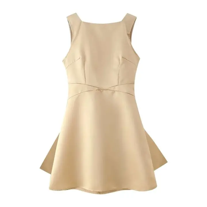 UNIZERA pajarita cintura ceñida A-e minifalda corta Primavera/novedad de verano vestido de mujer - 1