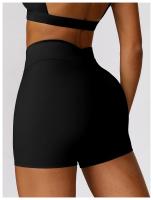 Pantalones cortos de Yoga de cintura alta para mujer, mallas cortas de realce de barriga para Fitness, gimnasio, correr - details 28