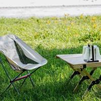 Silla plegable portátil para acampar, estructura totalmente de aluminio, compacta, con bolsa de transporte, senderismo al aire libre, pesca, mochila - details 4