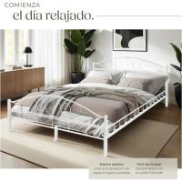 Cama de Boda Romántica y Estable Estructura de Cama de Madera Base de Cama Resistente - details 12