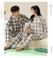 Pijamas 100% Algodón Estilo Casual para Hombre y Mujer Conjunto de 2 Piezas - details 11
