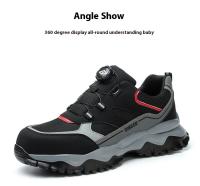 Zapatillas de seguridad ligeras y transpirables con puntera de acero, diseño antiperforación y antigolpes, zapatos de trabajo para hombres - details 15