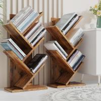 Estantería de árbol, Librería Alta de 6 Niveles Estantería Estrecha de madera con cajones para Sala de Estar, Dormitorio 38×19×112CM Marrón Rústico - details 20