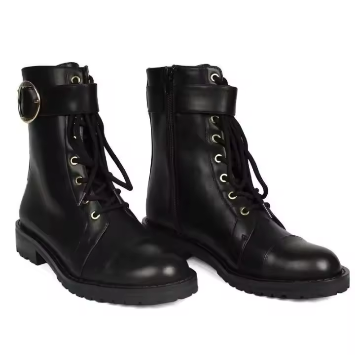 Fabricante de zapatos cortos de invierno para mujer, botas de combate al tobillo informales para exteriores, Reino Unido, más - 1