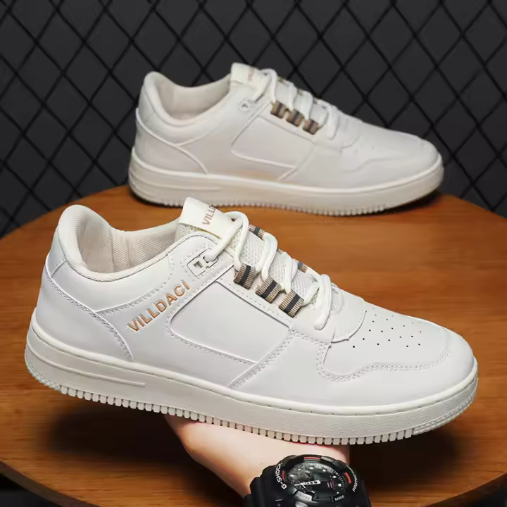 Zapatillas Deportivas Versátiles de Primavera Zapatos Blancos Pequeños para Hombres - 1