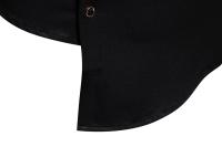 Camisas de manga larga con diseño irregular para hombres, camisas monocromáticas informales, camisas con cuello alto para documentos, fiestas, discotecas, Rh, moda, otoño - details 17