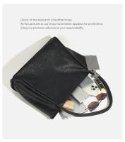 Bolso de mano de gran capacidad negro de cuero para mujer, nuevo bolso de hombro de primavera para viajeras, bolso grande para las axilas - details 7
