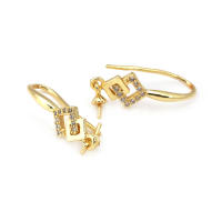Latón color oro de 18 quilates, compatible con cuentas de medio agujero con ganchos de medio pasador para pendientes, joyería de alta calidad, accesorios para manualidades. - details 34