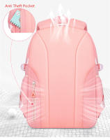Mochila Escolar para Niñas OKKID Capacidad Grande, Múltiples Bolsillos, Diseño Rosa Lindo - details 4