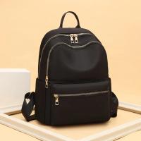 Mochila Oxford de gran capacidad para mujer, resistente al agua y al desgaste, de Color sólido, a la moda e informal, para viajes - details 2