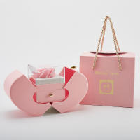 Collar Personalizado de Cobre con Colgante de Proyección 100 Lenguas Caja de Joyería en Forma de Manzana con Rosa Conservada Perfecto para el Día de la Madre - details 7
