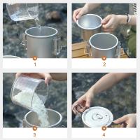 Olla de arroz para acampar al aire libre, utensilios de cocina portátiles para senderismo, accesorios de cocina de viaje multifu - details 7