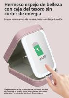 Bolsa de Almacenamiento para Cosméticos con Espejo LED de un Lado, Recipiente de Almacenamiento con Espejo Iluminable de Alta Elegancia y Ecológica, con Divisores y Diferentes Tonos de Luz - details 10