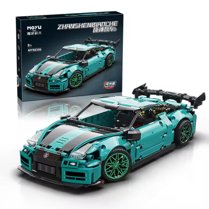 Nissan GTR1: 14 coche deportivo ensamblado, modelo de bloques de construcción, adornos, regalos creativos - 1