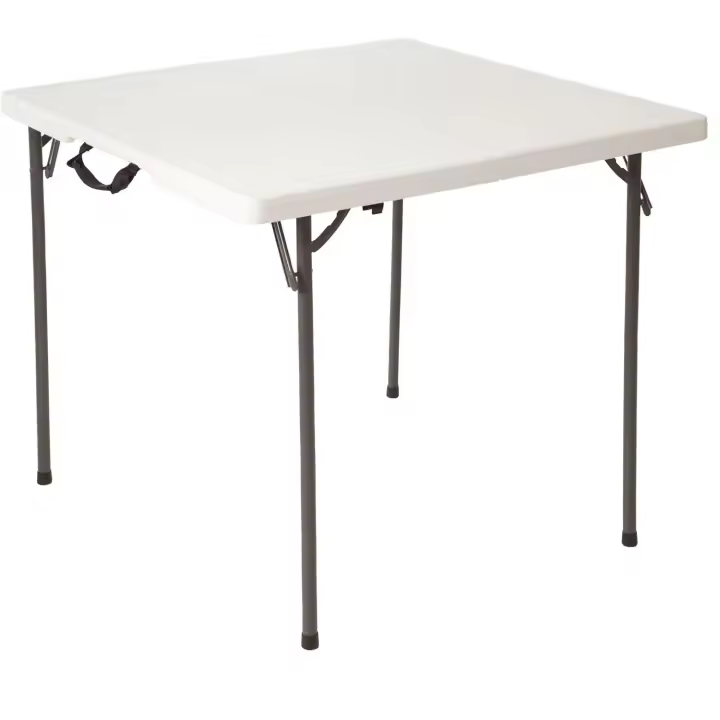 Mesa Plegable Portátil Tamaño Cuadrado 86x86x73,5cm Resistente y Ligera Capacidad 4 Personas - 1