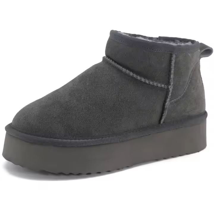 Nuevo Botas de nieve con plataforma Ultra Mini de Australia para mujer, botines informales cálidos de cuero vacuno para invierno - 1