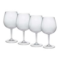 Juego de plástico de 4 (23 oz), juego de vasos Tritan sin BPA, vasos irrompibles, copas de vino - details 1