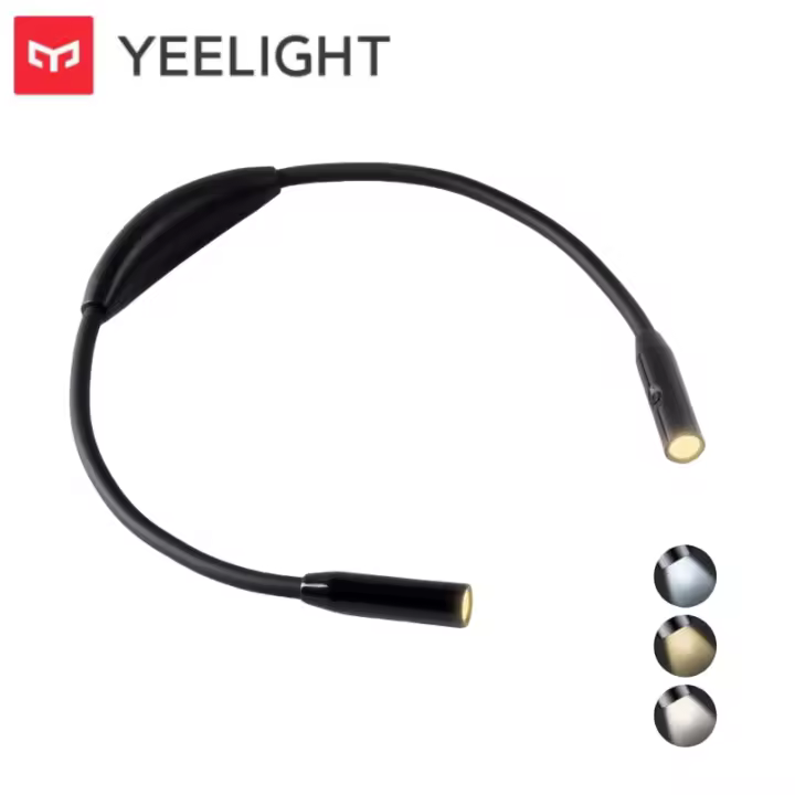 Yeelight LED Luz de libro para el cuello Luz de lectura nocturna Luz de lectura Luz nocturna Doble cabezal regulable Carga tipo C Ajuste de fuente de luz de 3 niveles - 1