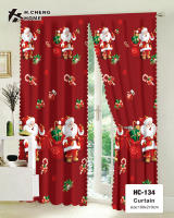 Christmas curtains new design 100x210/85x185CM Santa Claus print curtains for windows elegant room aesthetic kurtina at mahaba - details 9