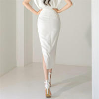 BGTEEVER-vestido ajustado sin mangas para mujer, prenda con abertura lateral, cuello redondo, cintura ajustada, ceñido a la cadera, Verano - details 16