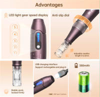 Ultima-A10 Sistema de microagujas avanzado Potente inalámbrico Dr. Pluma A10 Original Microneedling Pen Derma Auto Pen - details 7