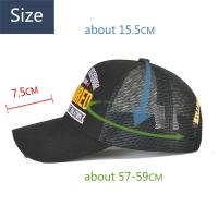Gorra de béisbol con malla transpirable para hombre y mujer, gorro deportivo con bordado negro, diseño de letras, Hip Hop, moda de verano, 2024 - details 8