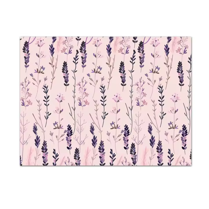 Impresión personalizada de la decoración de la pared floral rosa violeta en la sala de estar, pintura moderna para el dormitorio de las niñas, papel tapiz de vinilo pelado y pegado, murales renovados de muebles de interior - 1