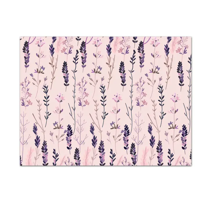 Impresión personalizada de la decoración de la pared floral rosa violeta en la sala de estar, pintura moderna para el dormitorio de las niñas, papel tapiz de vinilo pelado y pegado, murales renovados de muebles de interior - 1