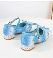 Zapatos de cuero con purpurina para niños, zapatos de princesa arcoíris para niñas, fiesta de boda, lentejuelas, lazo, tacones altos, zapatos individuales - details 11